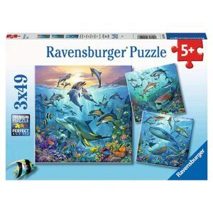 New sealed Ravensburger-3x49 Piece Puzzle Ocean Life (3 different puzzles )